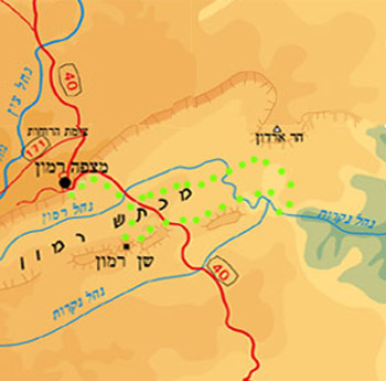 Negev jeep tour map East Ramon Crater